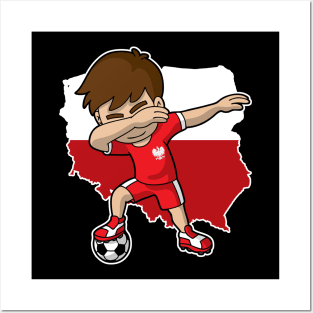 Soccer Poland Polish Polska Boy Polski Flag Map Posters and Art
